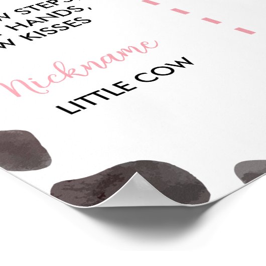 Kuh Print Birthday Meilenstein Signature Farm Poster (Ecke)