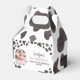 Kuh Print Birthday Party Gefallen Box Geschenkschachtel