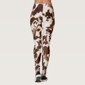 Kuh Print Black Brown Leggings (Rückseite)