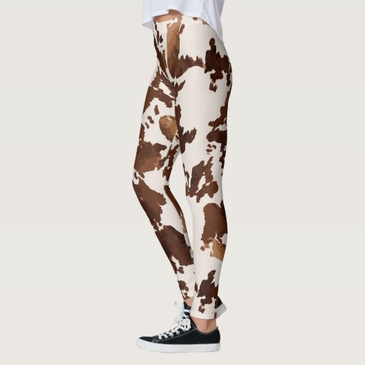 Kuh Print Black Brown Leggings (Links)
