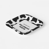 Kuh Print Black & White Halloween-Party Pappteller (Gewinkelt)
