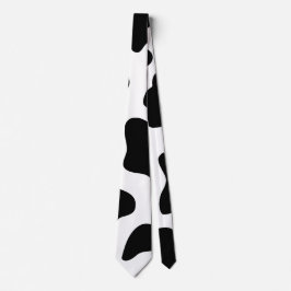 Kuh Print Black & White Spaß Halloween Krawatte