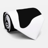 Kuh Print Black & White Spaß Halloween Krawatte (Gerollt)