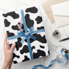 Kuh Print Cowgirl Country Farm Animal Party Geschenkpapier