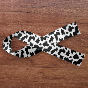 Kuh Print Cowgirl Country Farm Animal Satinband