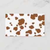 Kuh Print Diaper Raffel Ticket Begleitkarte (Rückseite)