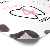 Kuh Print First Birthday Meilenstein-Zeichen Poster (Ecke)