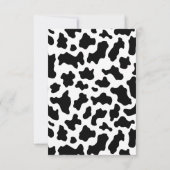 Kuh Print Foto Geburtstag Dankeskarte (Rückseite)