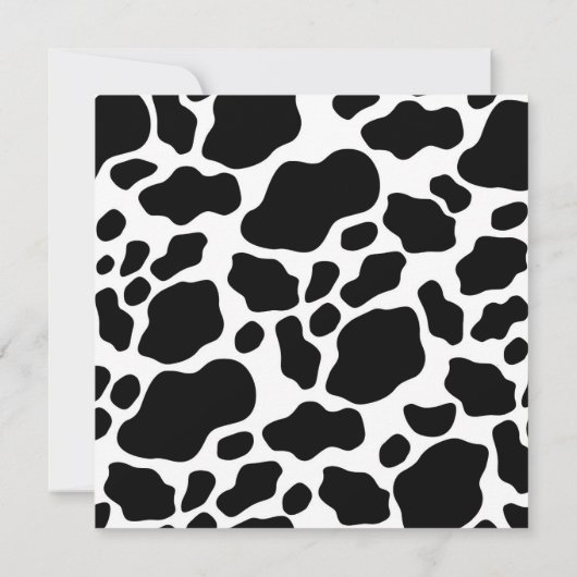 Kuh Print Future Frau Black & White Brautparty Einladung (Rückseite)