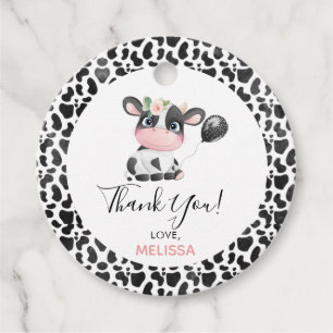 Kuh Print Geburtstag Vielen Dank Sticker Geschenkanhänger