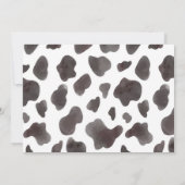 Kuh Print Girl Geburtstag Foto Danke Karte (Rückseite)