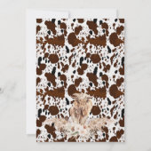 Kuh Print Highland Kuh Baby Dusche Einladung (Rückseite)