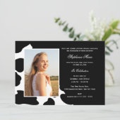 Kuh Print Multi Foto Abschluss Einladung (Stehend Vorderseite)