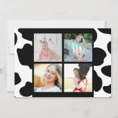 Kuh Print Multi Foto Abschluss Einladung (Rückseite)