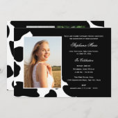 Kuh Print Multi Foto Abschluss Einladung (Vorne/Hinten)