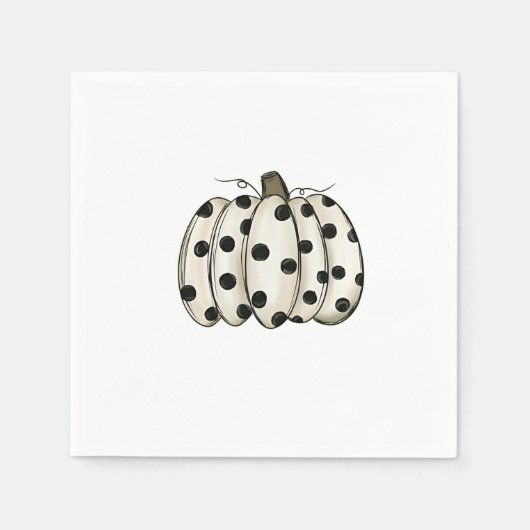 Kuh Print Pumpkin Erntedank Fall Rind Serviette (Vorderseite)
