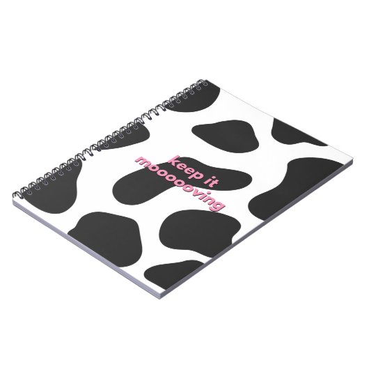 Kuh Print Uni Ruled Notebook Notizblock (Linke Seite)