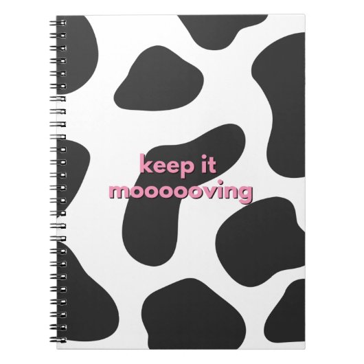 Kuh Print Uni Ruled Notebook Notizblock (Vorderseite)