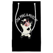 Kuh Puns Amoos Me Funny Animal Pub Dark BG Kleine Geschenktüte (Vorderseite)