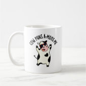 Kuh Puns Amoos Me Funny Cow Puff Kaffeetasse (Links)