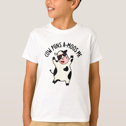Kuh Puns Amoos Me Funny Cow Puff T-Shirt (Vorderseite)