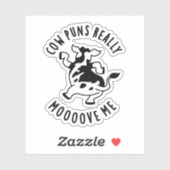 Kuh Puns bewegen mich wirklich über mich lustige T Aufkleber (Blatt)