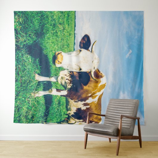 Kuh Ranch Südlicher Bauernhof| Mauer Wandteppich (Beispiel (Horizontal))