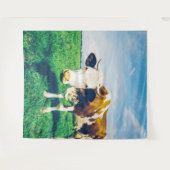 Kuh Ranch Südlicher Bauernhof| Mauer Wandteppich (Vorderseite (Horizontal))