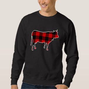 Kuh Red Buffalo Kariert Heifer Farm Matching Pj Fa Sweatshirt
