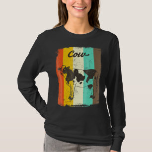 Kuh Retro 70er Vintage Farm Tier Art T-Shirt