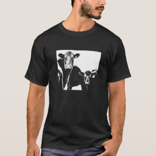 Kuh Rindvieh Bauer Milchkühe Tier Vintage Distre T-Shirt