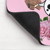 Kuh Rosa Rose Blumenmousse Pad! Mousepad (Ecke)