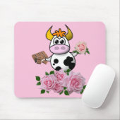 Kuh Rosa Rose Blumenmousse Pad! Mousepad (Mit Mouse)