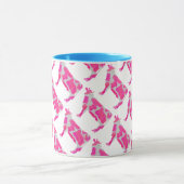 Kuh Rosa und Weiße Silhouette Tasse (Zentrum)