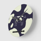 Kuh Runde Wanduhr (Winkel)