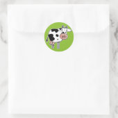 Kuh Runder Aufkleber (Tasche)