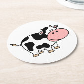 Kuh Runder Pappuntersetzer (Angewinkelt)