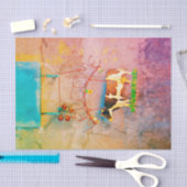 Kuh Rustikale farbenfrohe Western Farm Decoupage Seidenpapier (Handwerk)