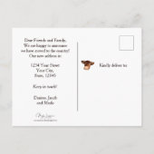 Kuh Rustikale Landhausstall Funny Farm Moving Card Postkarte (Rückseite)
