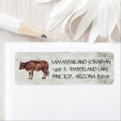 Kuh Rustikales Watercolor Holz aussehen Bauernhof (Insitu)