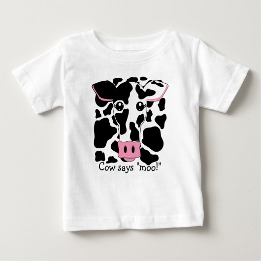 Kuh sagt "Moo!" Baby T-shirt (Vorderseite)