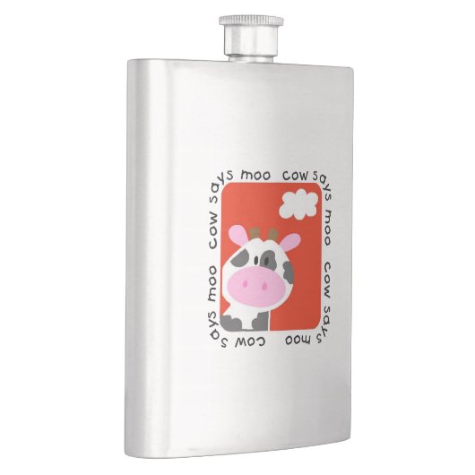 Kuh sagt Moo Flachmann (Rechts)