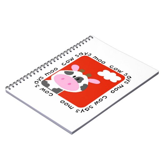 Kuh sagt Moo Notizblock (Linke Seite)