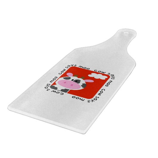 Kuh sagt MOO Schneidebrett (Ecke)