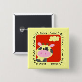 Kuh sagt MOO-T-Shirts und -geschenke Button (Vorne & Hinten)