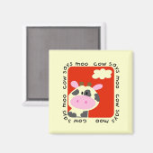 Kuh sagt MOO-T-Shirts und -geschenke Magnet (Vorderseite/Rückseite)