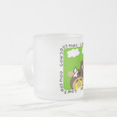 Kuh sagt MOO-T-Shirts und -geschenke Mattglastasse (Vorderseite Links)