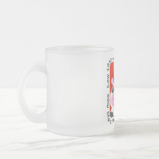 Kuh sagt MOO-T-Shirts und -geschenke Mattglastasse (Links)
