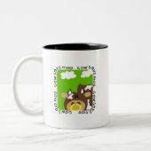 Kuh sagt MOO-T-Shirts und -geschenke Zweifarbige Tasse (Links)