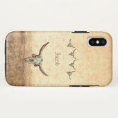 Kuh Schädel Braun Western Land Rustikaler Stil Case-Mate iPhone Hülle (Rückseite (Horizontal))